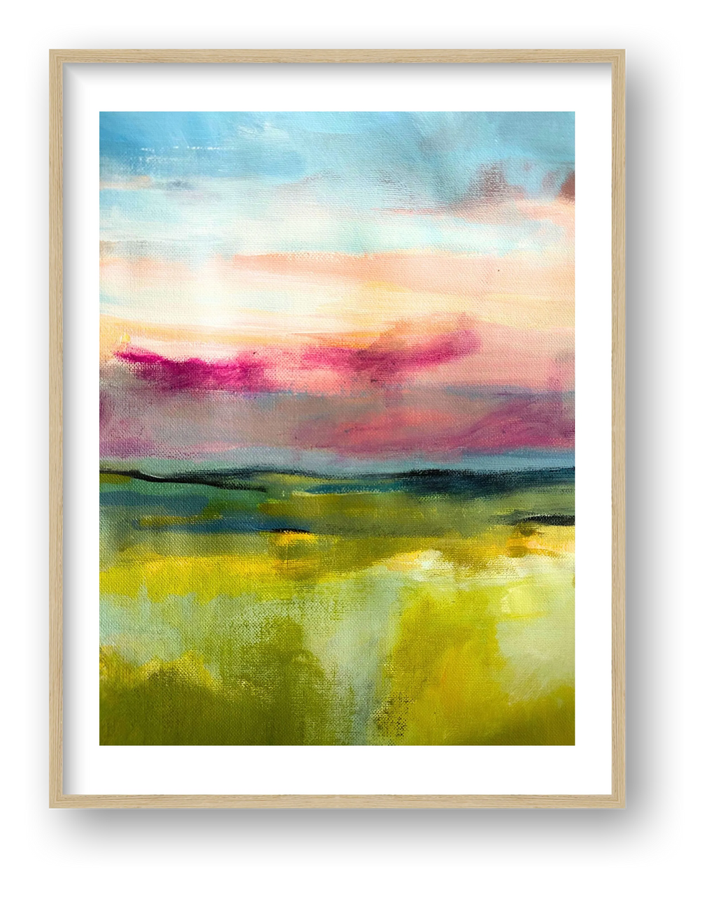 Memory of the Light- Abstract Landscape- Sarah Pittaway — framed