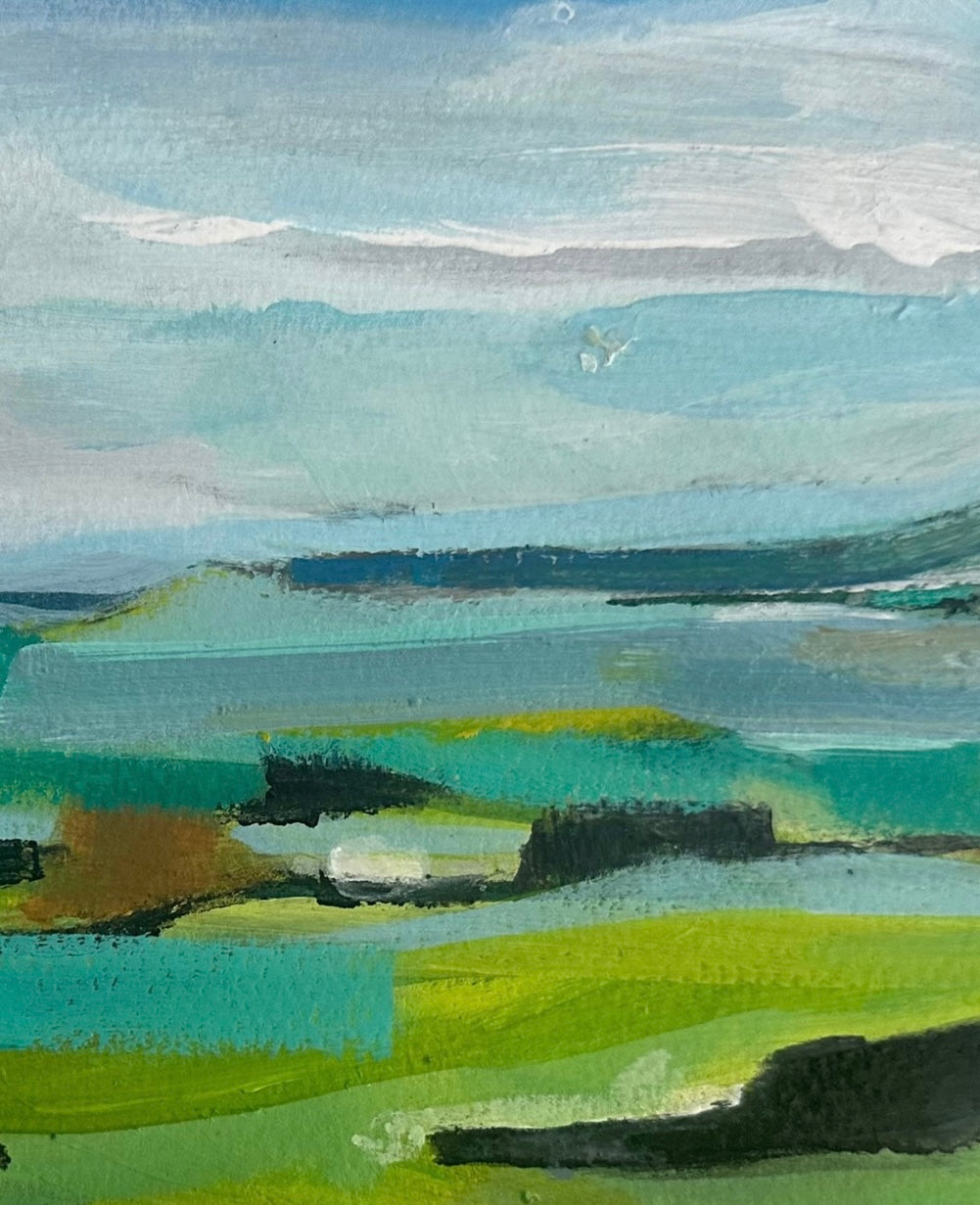 Into the Green Valley  no.1 | Original Abstract Landscape Painting