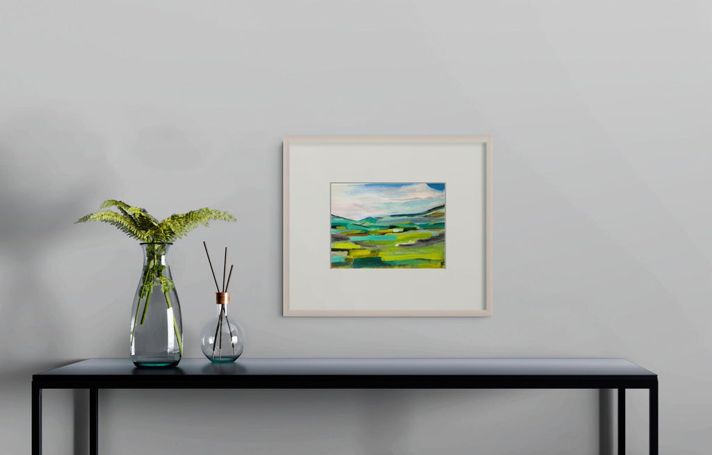 Into the Green Valley  no.1 | Original Abstract Landscape Painting